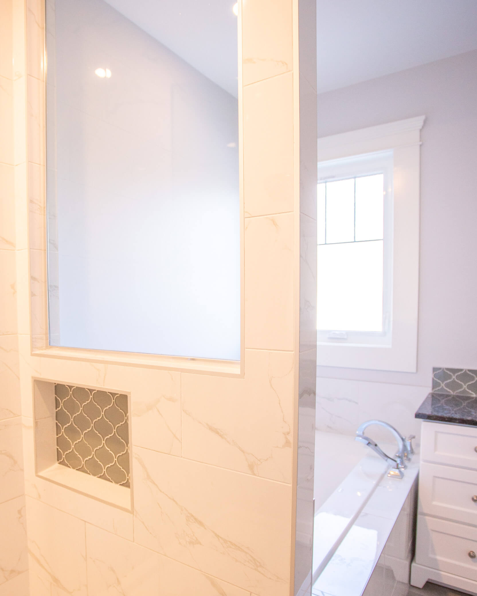 Beautiful shower in renovated Lethbridge home